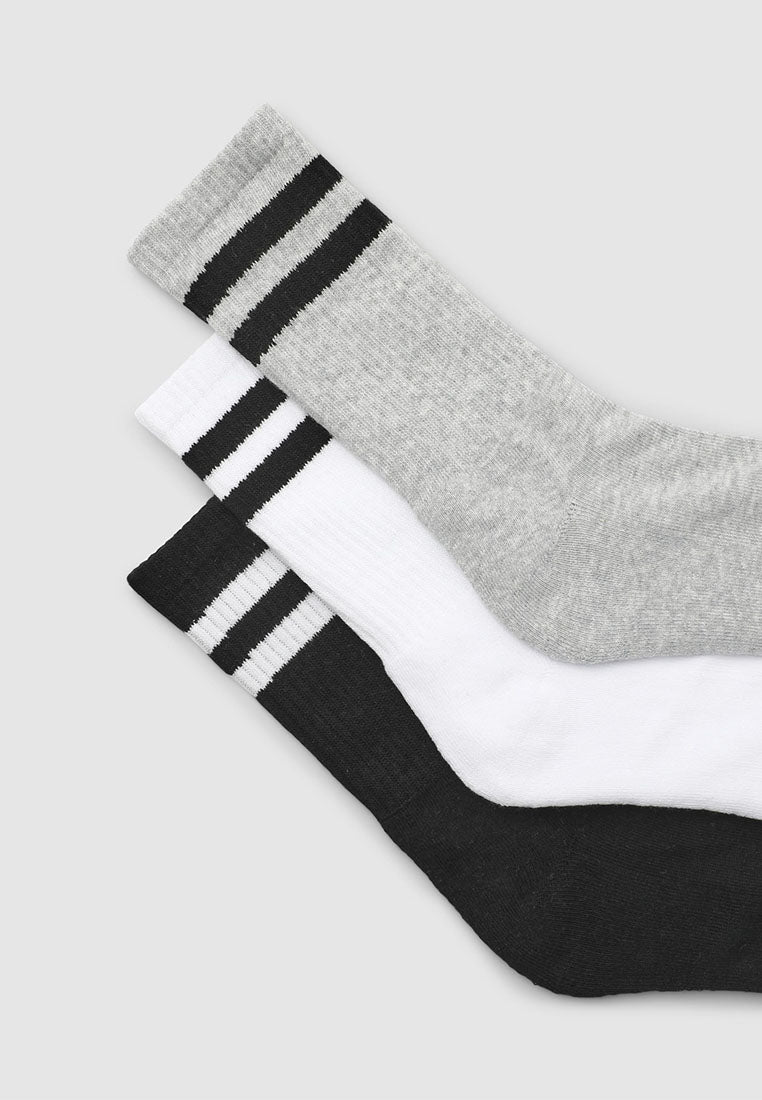 Men's Pack of 3 striped terry socks
