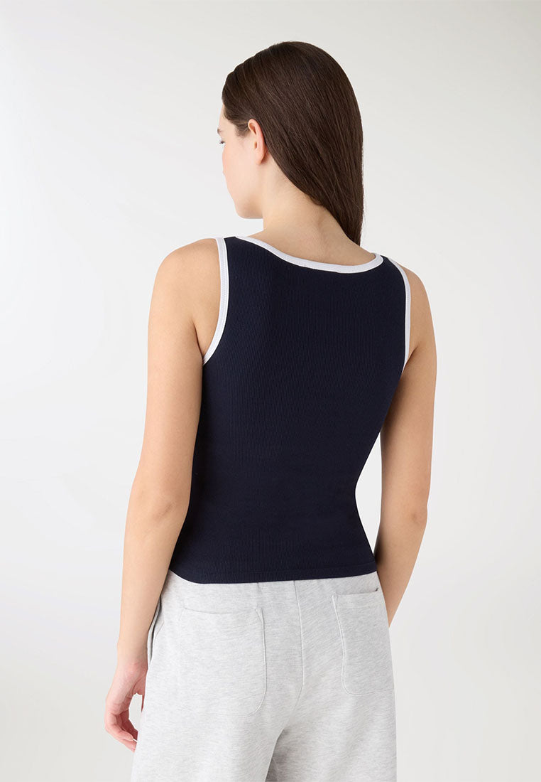 Women's Constracting Trim Tank Top