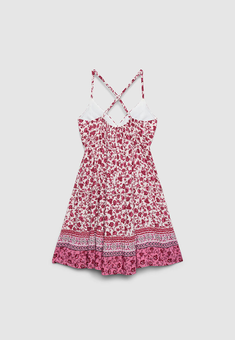 Women's Floral Cross back Dress