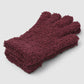 Women's Soft five-finger gloves in solid colour