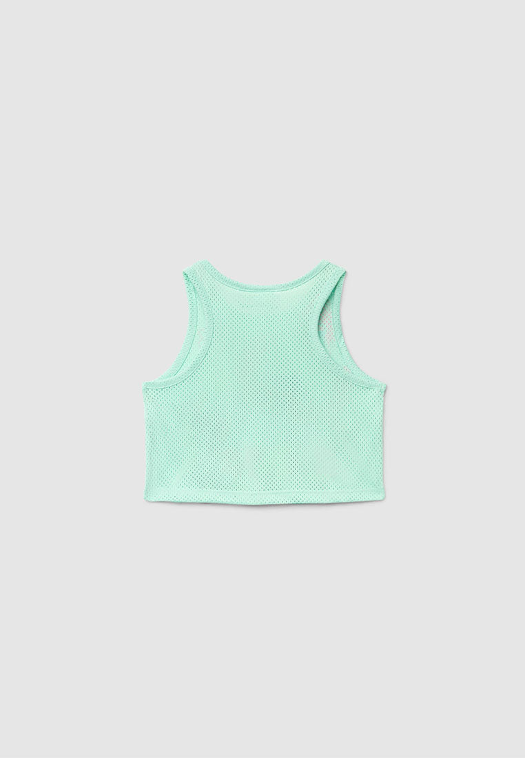 Stitch Mesh Tank Top for Girls