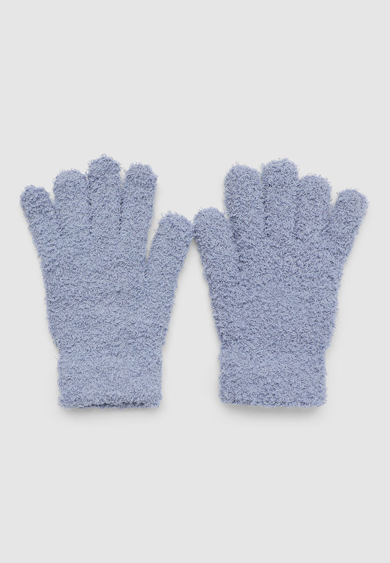 Women's Soft five-finger gloves in solid colour