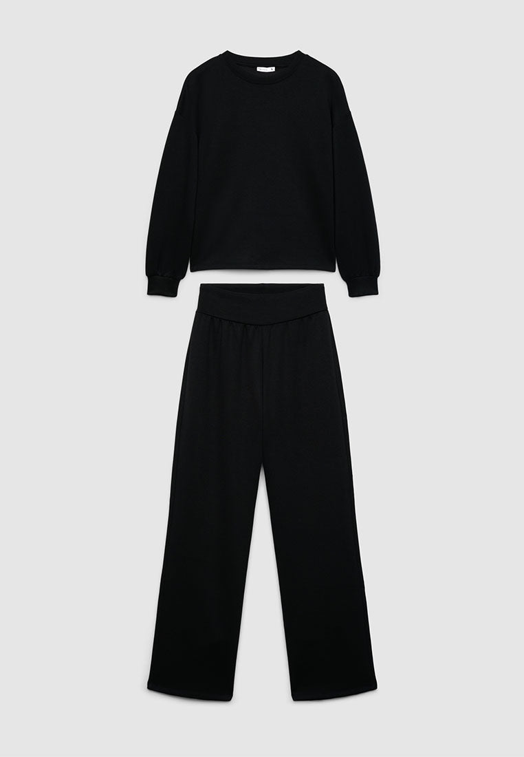 Women's Solid colour pyjama set with t-shirt and trousers