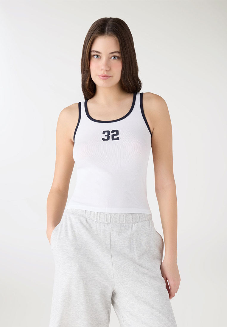 Women's Constracting Trim Tank Top