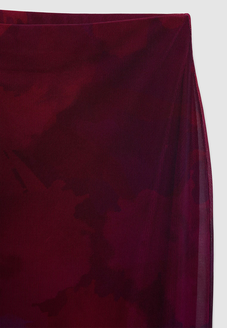 Women's Bloom Mesh Midi Skirt