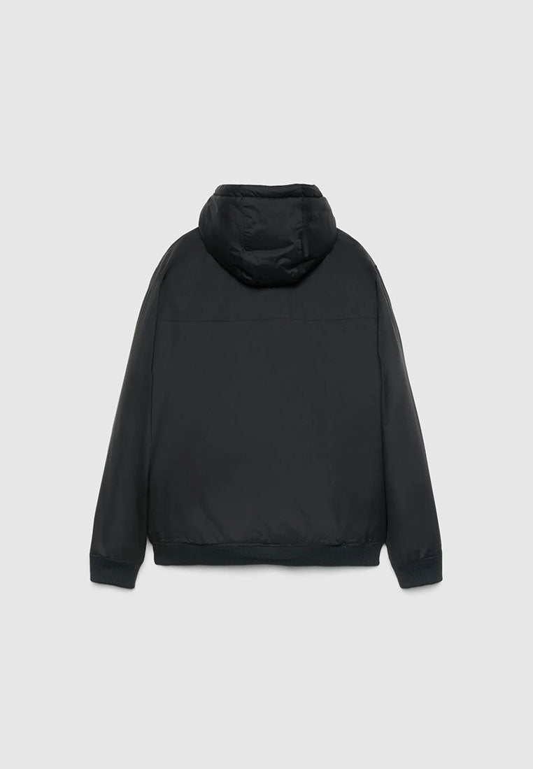 Men's Hooded jacket with ribbed hem