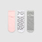 Women's Pack of 3 pairs of socks with animals and stripes