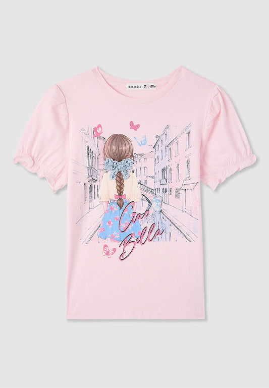 Paris Print T-shirt for Girls