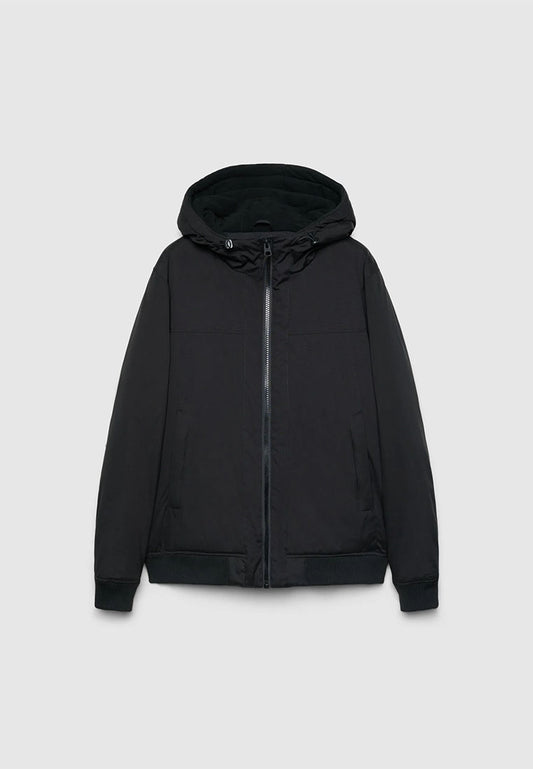 Men's Hooded jacket with ribbed hem