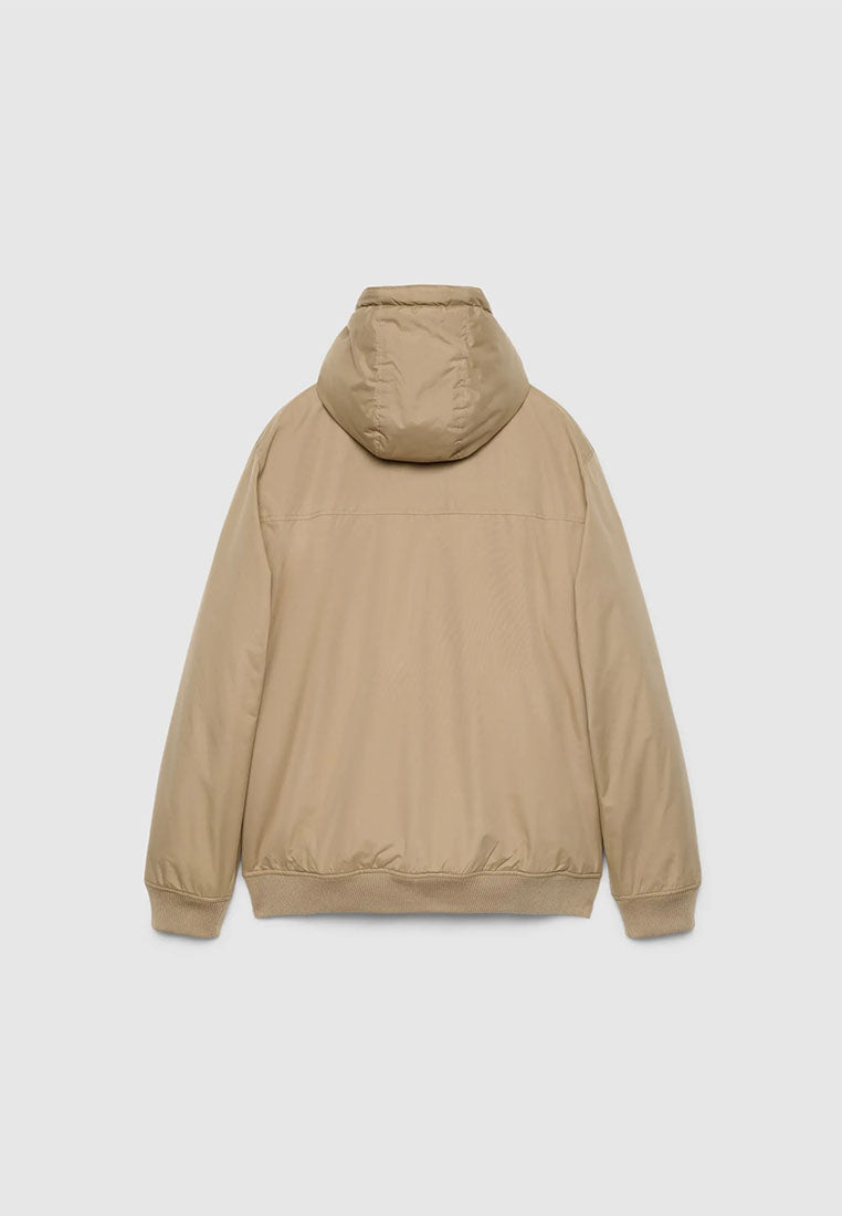 Men's Hooded jacket with ribbed hem