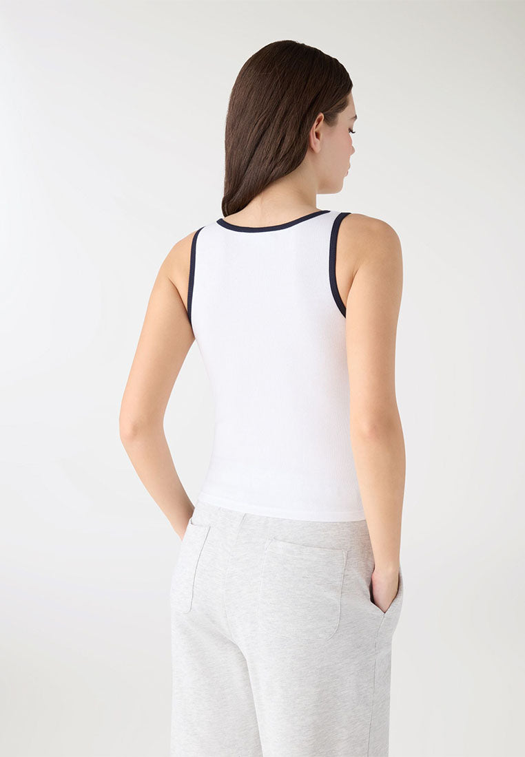 Women's Constracting Trim Tank Top