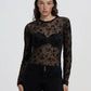 Women's Flock Floral print Long-sleeved T-shirt