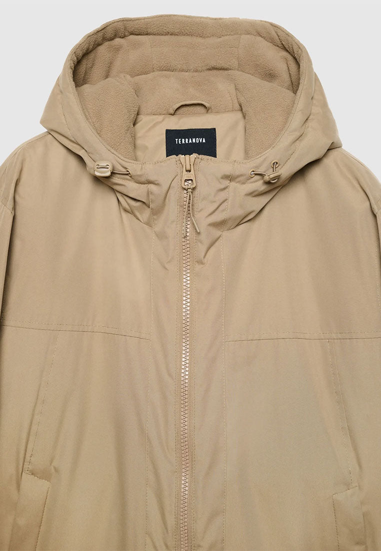 Men's Hooded jacket with ribbed hem