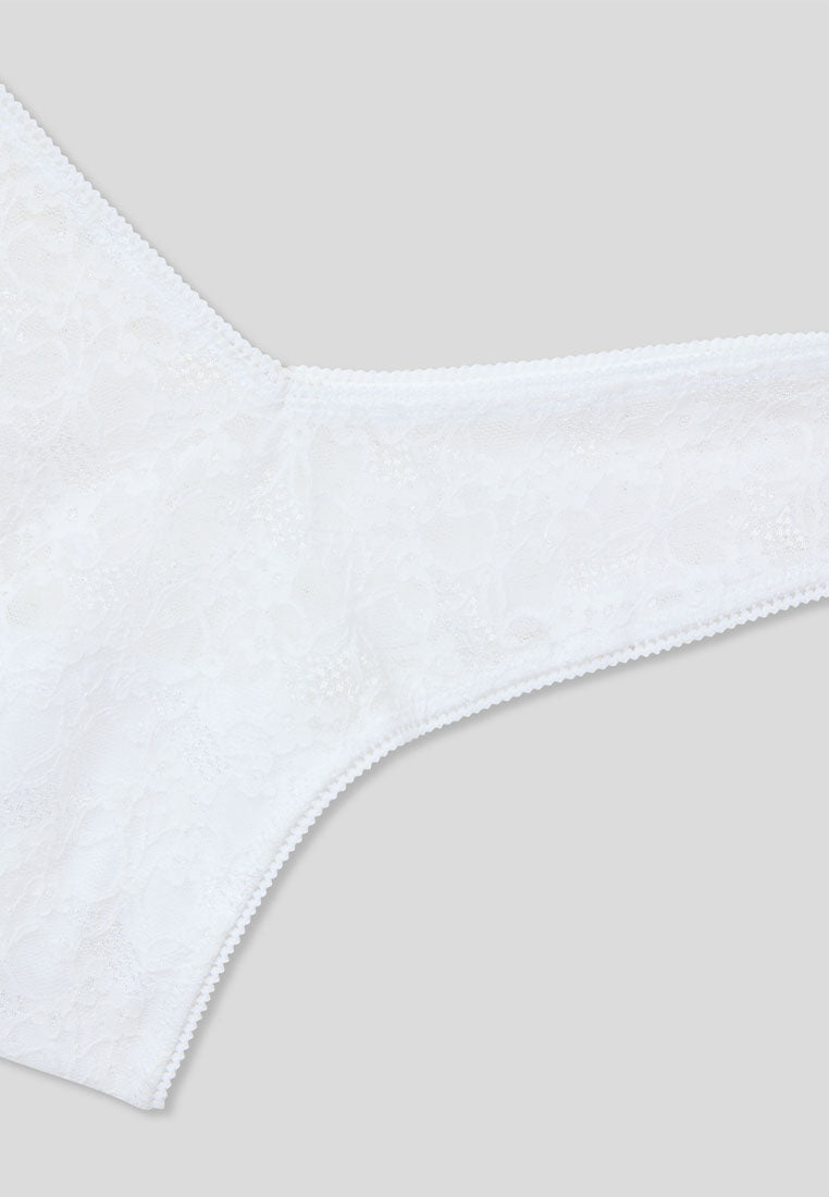 Women's Floral Lace V-Front Brazilian Briefs