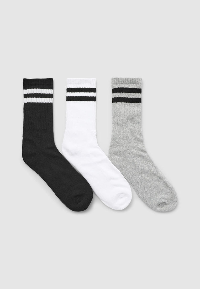 Men's Pack of 3 striped terry socks