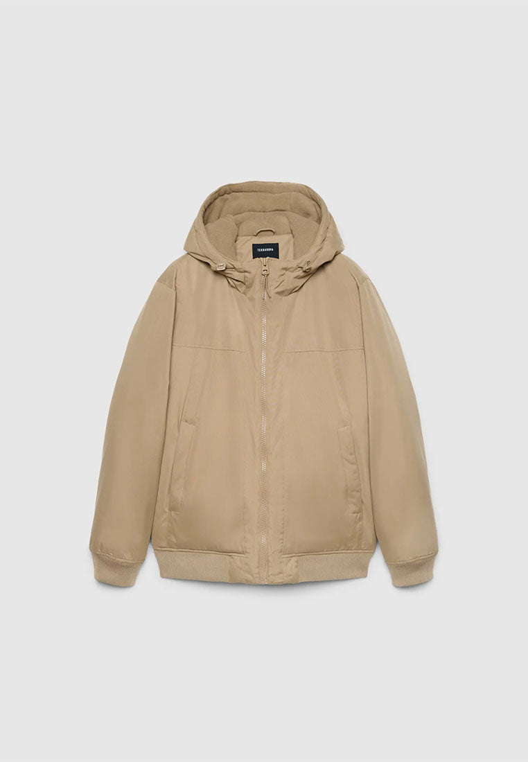 Men's Hooded jacket with ribbed hem