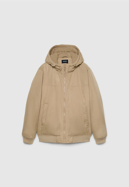 Men's Hooded jacket with ribbed hem