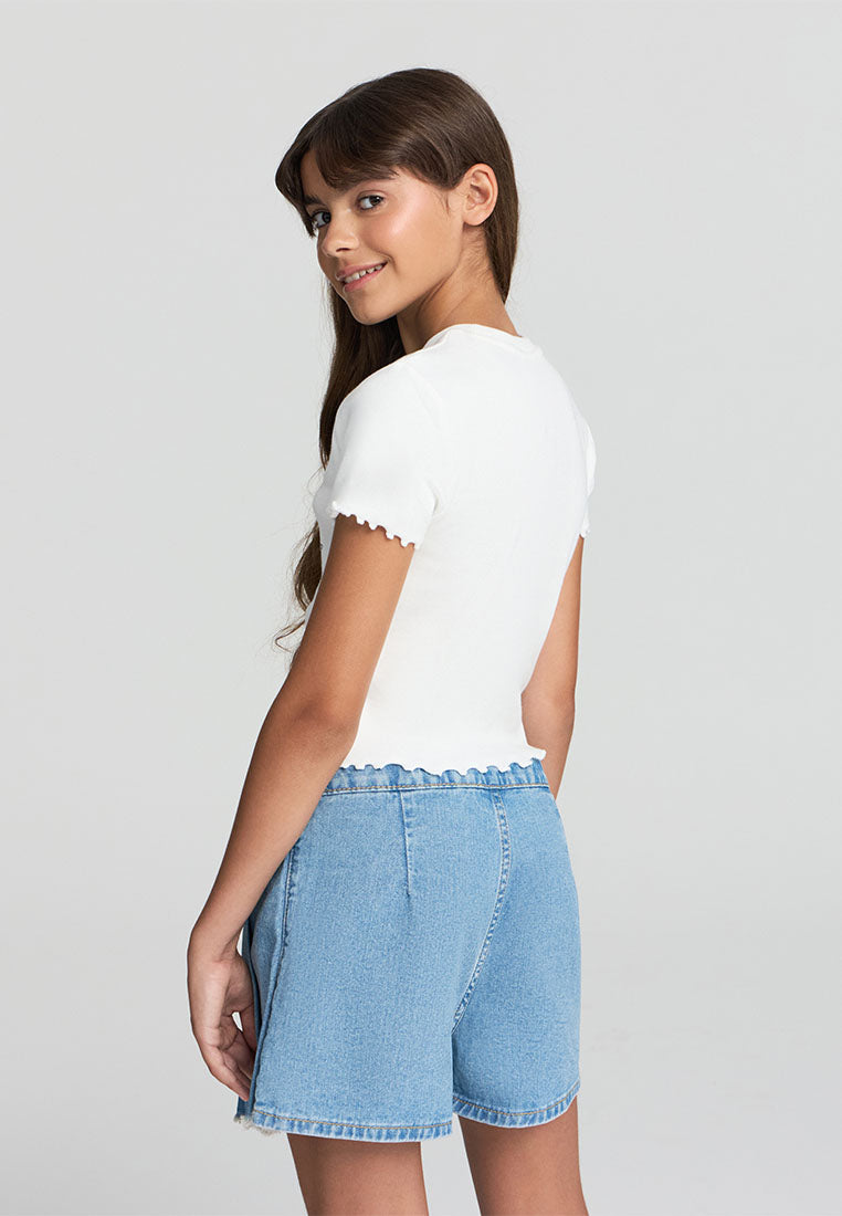 Kids Girls Short-sleeved T-shirt