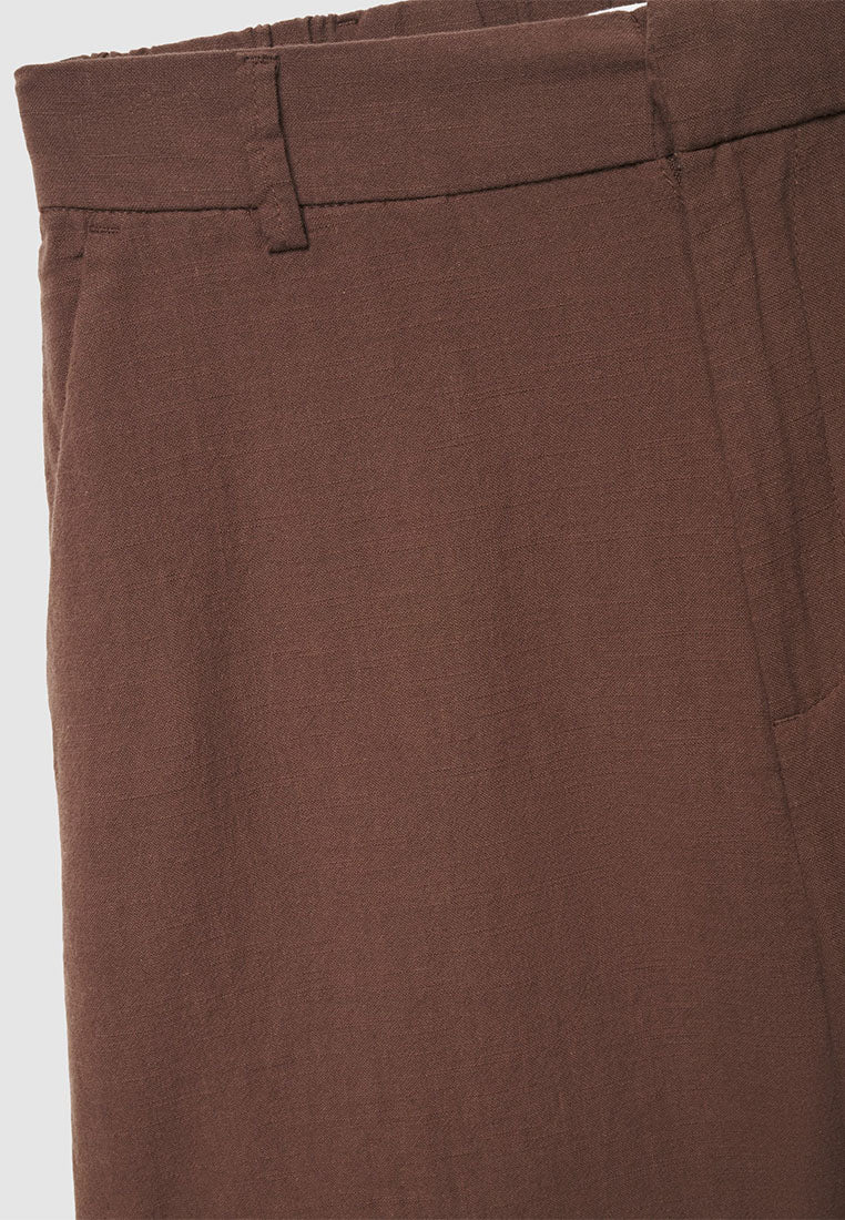 Women's Plain Linen-Effect Shorts