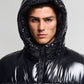 Men's Padded jacket with shiny hood