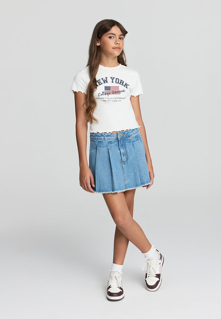 Kids Girls Short-sleeved T-shirt