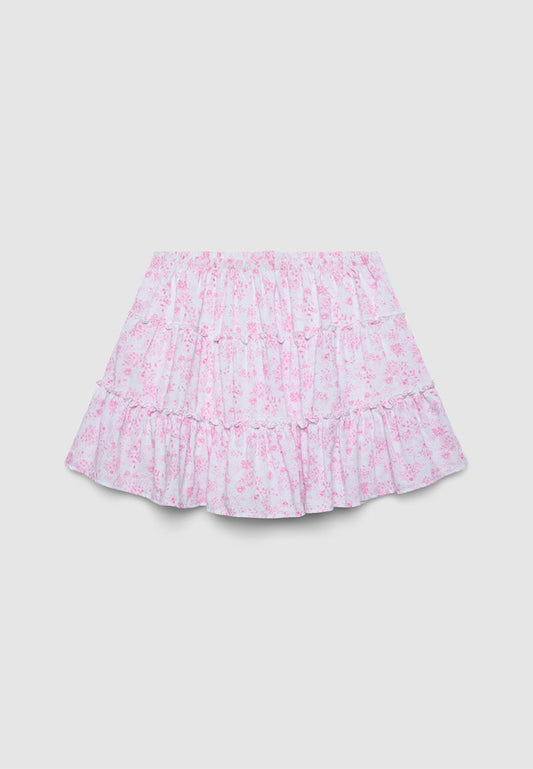 Women's Romantic Floral Print Skirt