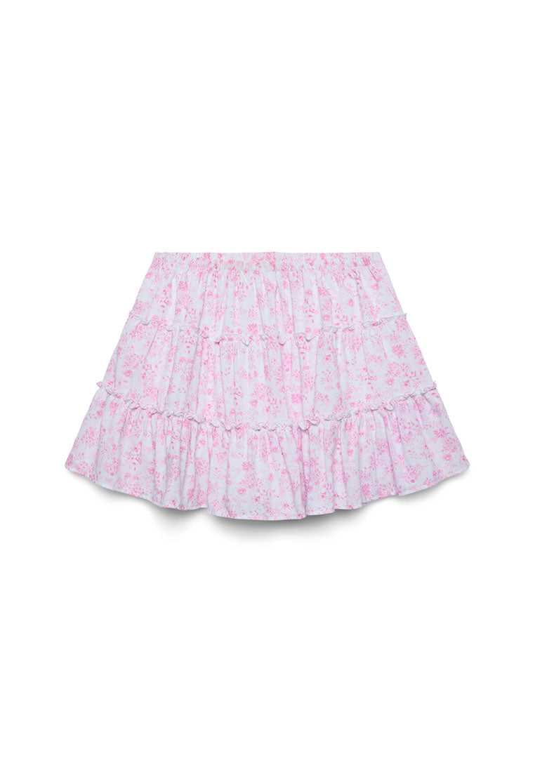 Women's Romantic Floral Print Skirt