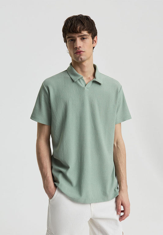 Men's V-Neck Polo Shirt