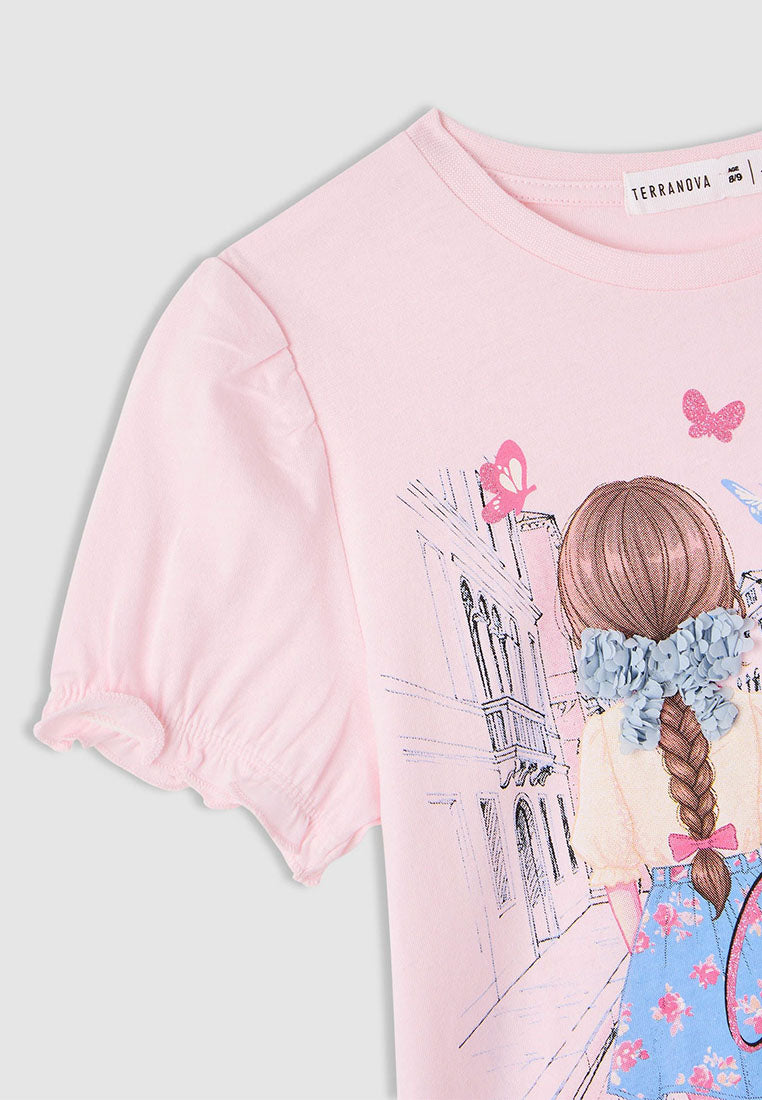 Paris Print T-shirt for Girls