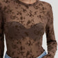 Women's Flock Floral print Long-sleeved T-shirt