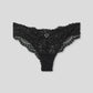 Women's Rhinestone Heart Lace Brazilian Briefs