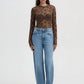 Women's Flock Floral print Long-sleeved T-shirt