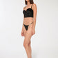 Women's Glitter Velvet Bustier Top