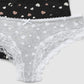 Women's Heart Print Lace-Trimmed Brazilian Slip