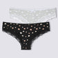 Women's Heart Print Lace-Trimmed Brazilian Slip