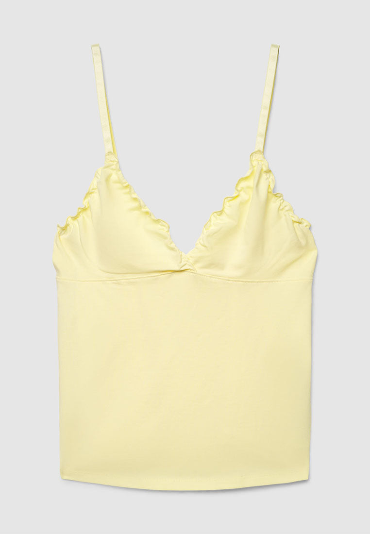 Women's V-neck Top with Ruffles