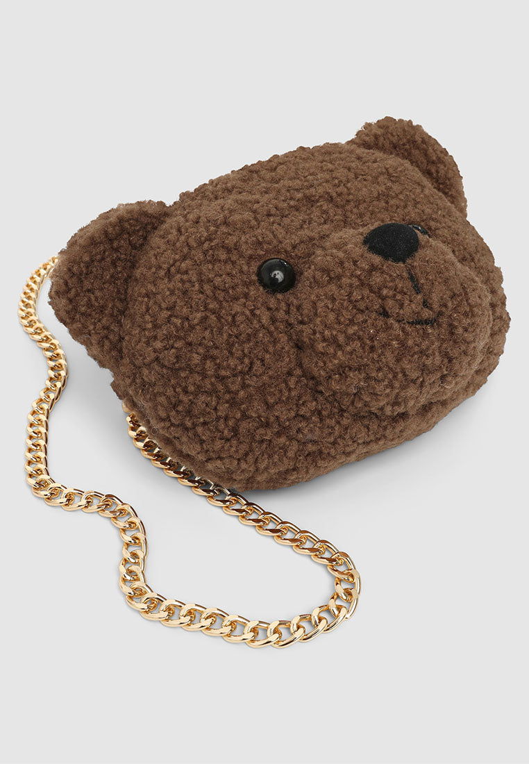 Teddy bear-shaped shoulder bag for Girls