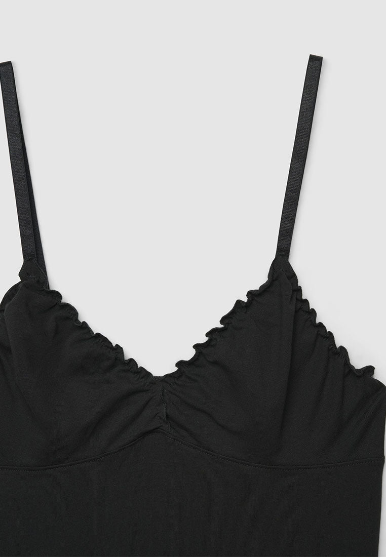 Women's V-neck Top with Ruffles