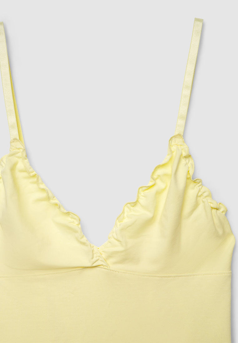 Women's V-neck Top with Ruffles