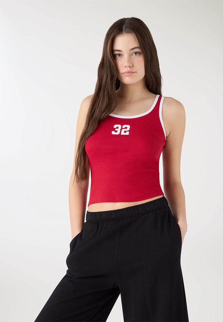 Women's Constracting Trim Tank Top