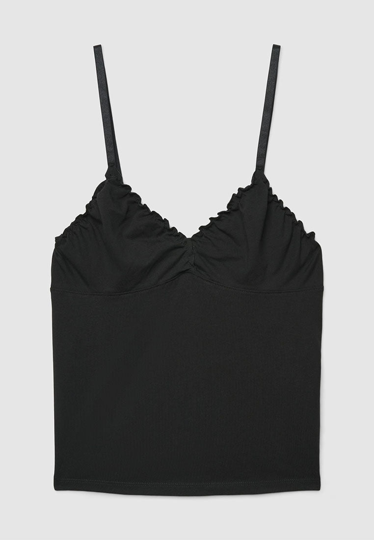 Women's V-neck Top with Ruffles