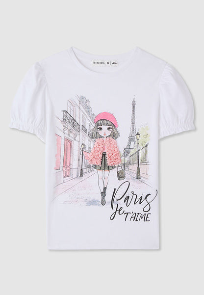 Kids Girls Short-sleeved T-shirt