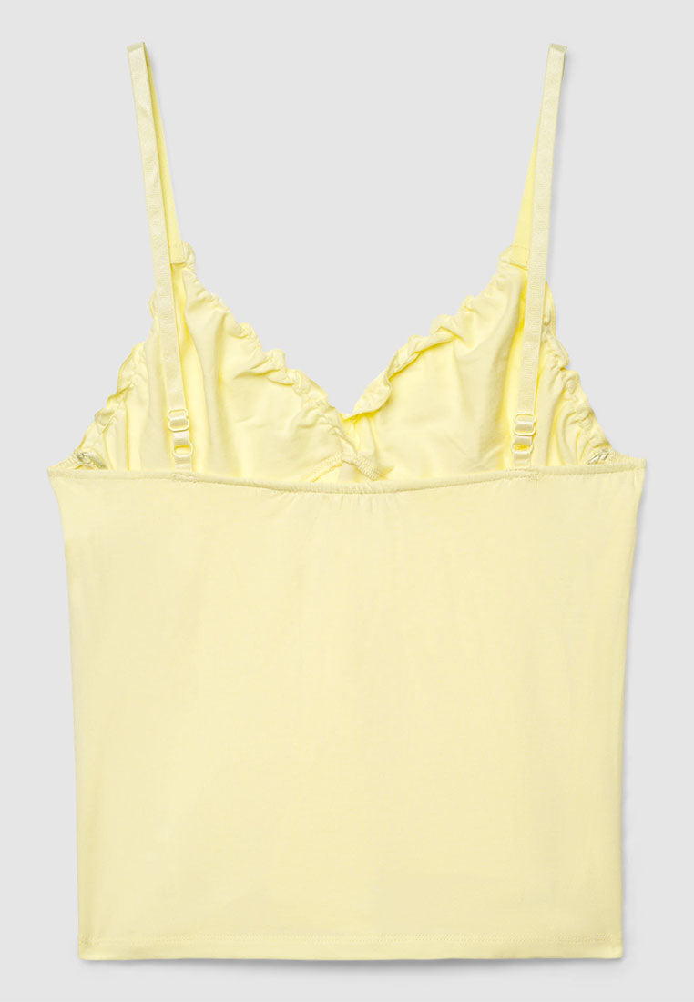 Women's V-neck Top with Ruffles