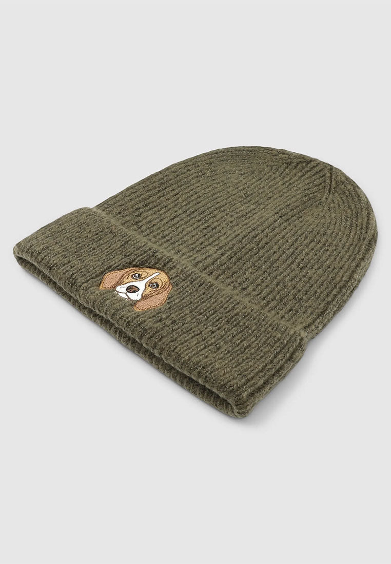 Women's Embroidery Ribbed Beanie