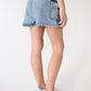 Wrap Style Mini Denim Skirt for Girls