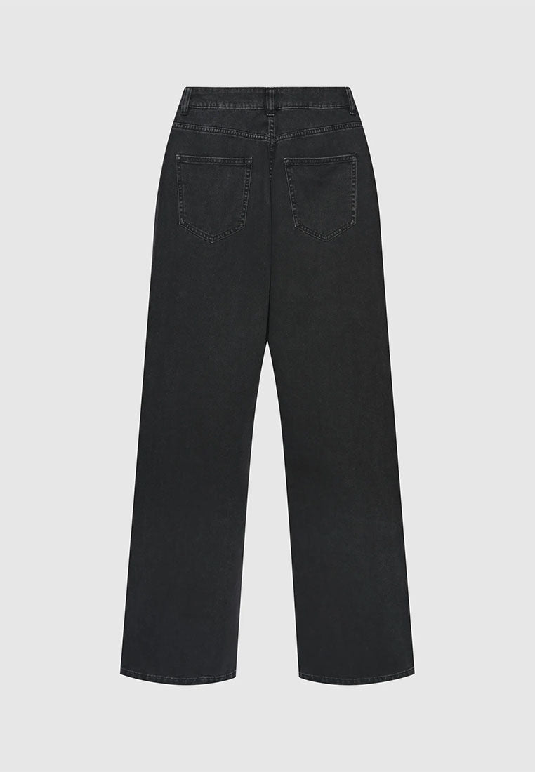 Women's Wide-leg jeans with rhinestones
