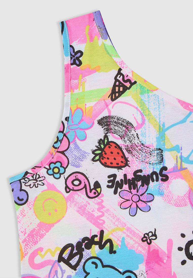 Single-Strap Midriff Top for Girls