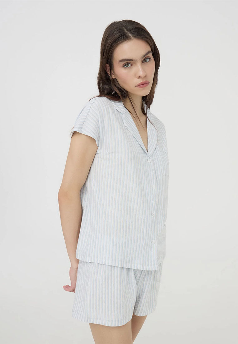 Women's Striped Short-Sleeve Pajama