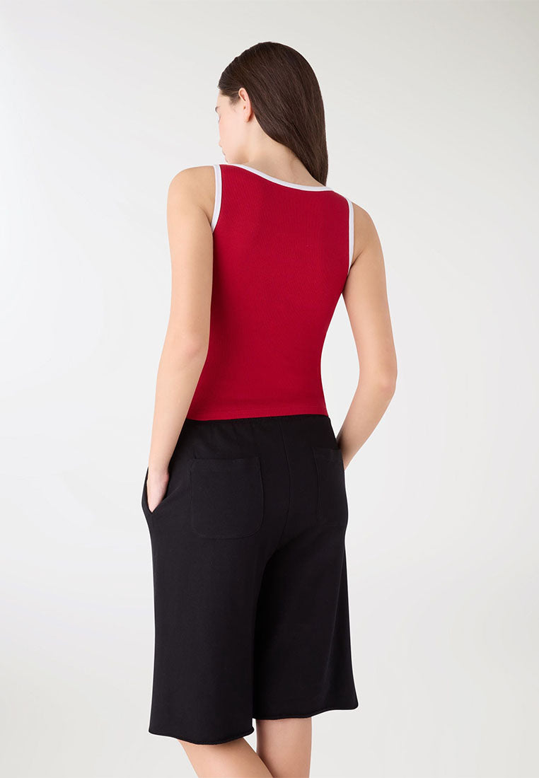 Women's Constracting Trim Tank Top