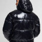 Men's Padded jacket with shiny hood